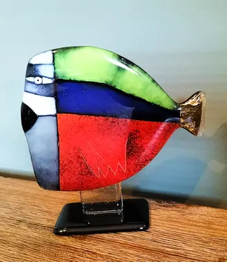 Glass Studio Habrat Habrat - Glazen beeldje Big Fish gold