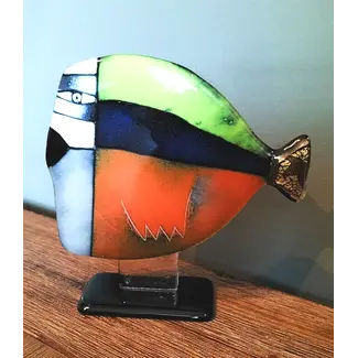 Glass Studio Habrat Habrat - Glazen beeldje Big Fish gold