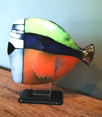 Glass Studio Habrat Habrat - Gläserne figur Big Fish Gold