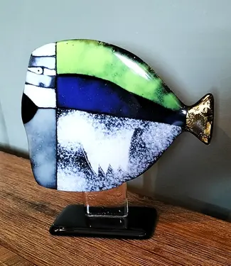 Glass Studio Habrat Habrat - Glazen beeldje Big Fish gold