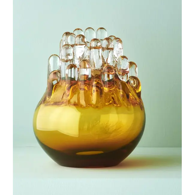 Kosta Boda kandelaar Polar amber