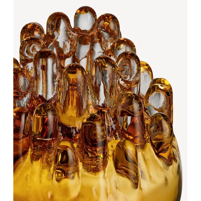 Kosta Boda kandelaar Polar amber