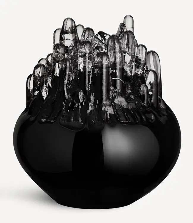 Kosta Boda Teelicht Polar schwarz