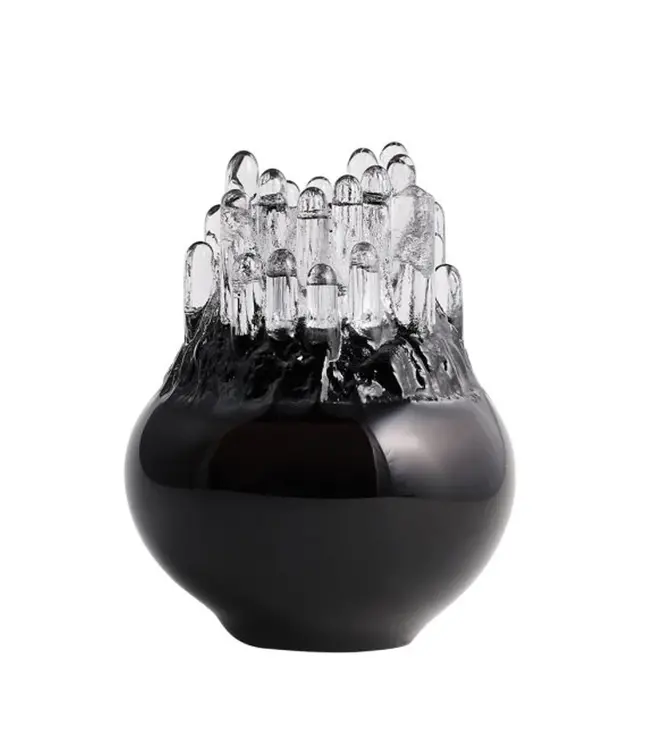 Kosta Boda Teelicht Polar schwarz