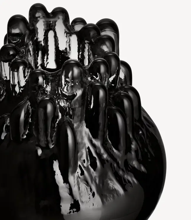 Kosta Boda waxinelicht Polar zwart