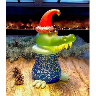 Glasstudio Borowski Borowski Weihnachtsobjekt Chris Croc blau