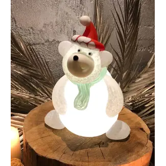 Glasstudio Borowski Borowski Weihnachtsobjekt Weihnachtsbär weiß