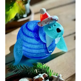 Glasstudio Borowski Borowski Weihnachtsobjekt Wally blau
