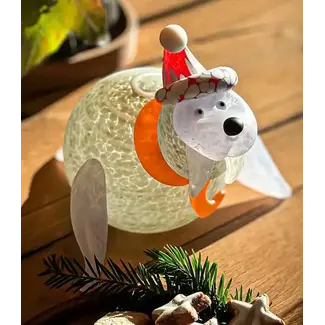 Glasstudio Borowski Borowski Weihnachtsobjekt Wally grau