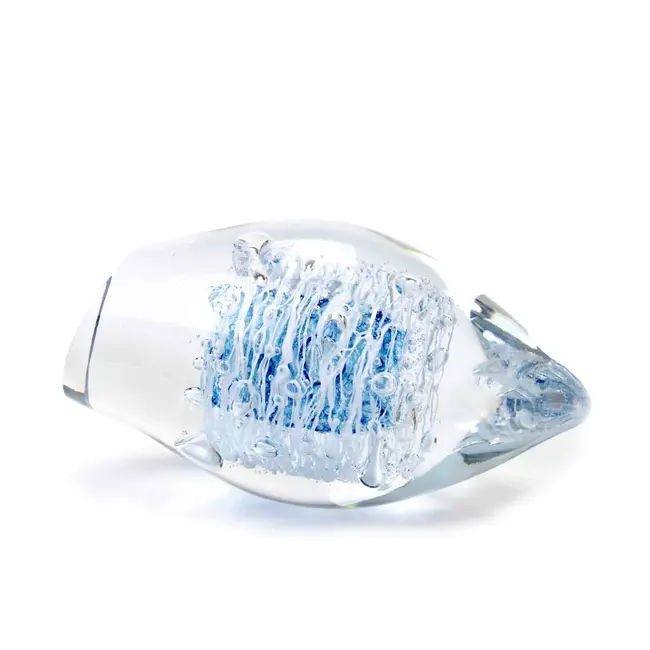 Ozzaro Crystal glaskunst Knot blauw/wit