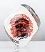 Ozzaro Kristal Tsjechië Ozzaro Kristal glaskunst 'Swirl' rood/zwart