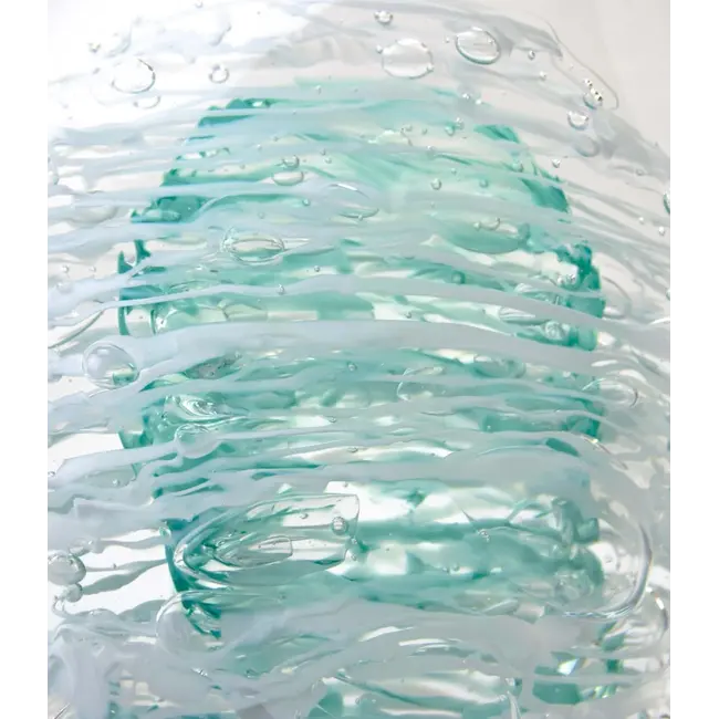 Ozzaro - Exclusieve glaskunst 'Swirl' turquoise