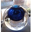 Leerdam Glaskunst - bol blauwe kern 2005