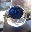 Leerdam Glaskunst - bol blauwe kern 2005