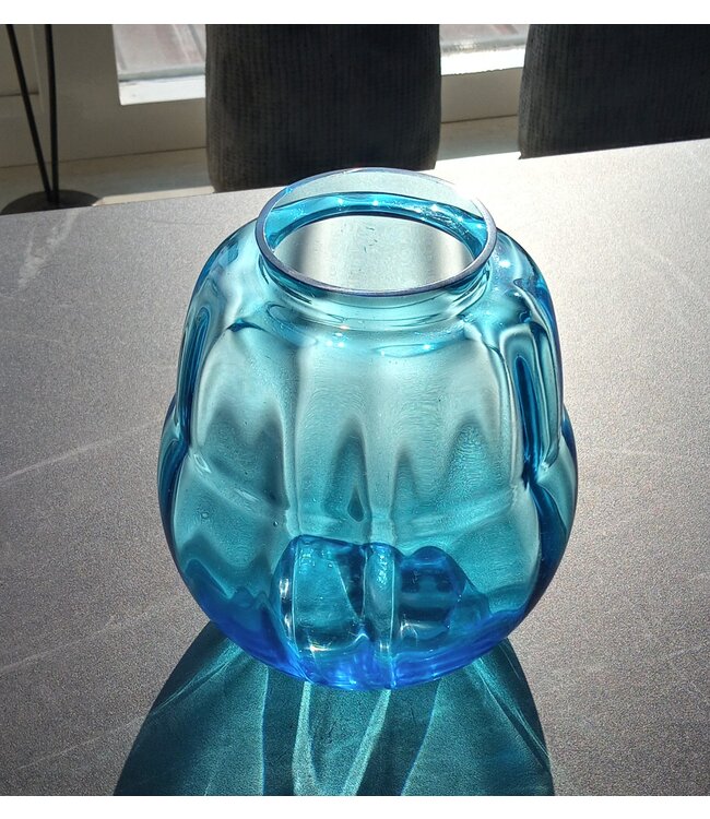 Kristalunie Maastricht - Vase Alcyon blau 1933
