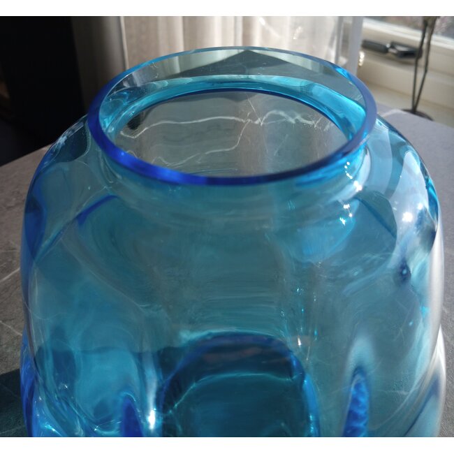 Kristalunie Maastricht - Vase Alcyon blau 1933