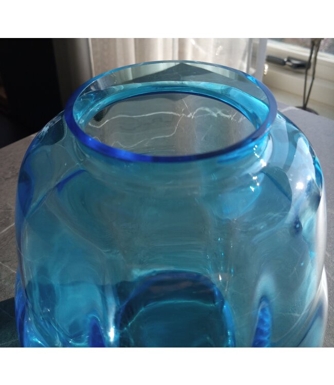 Kristalunie Maastricht - Vase Alcyon blau 1933