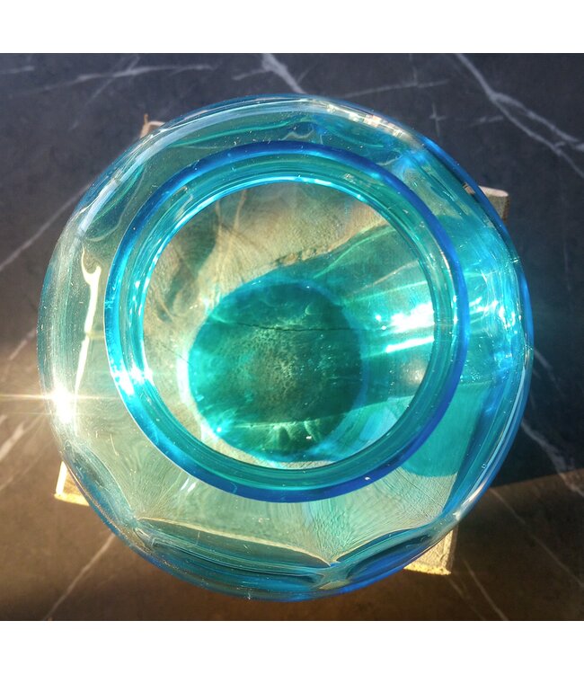 Kristalunie Maastricht - Vase Alcyon blau 1933