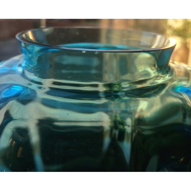 Kristalunie Maastricht - Vaas Alcyon blauw 1933