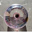 Leerdam glas object appel met roze spiraal 1990