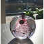 Leerdam glas object appel met roze spiraal 1990