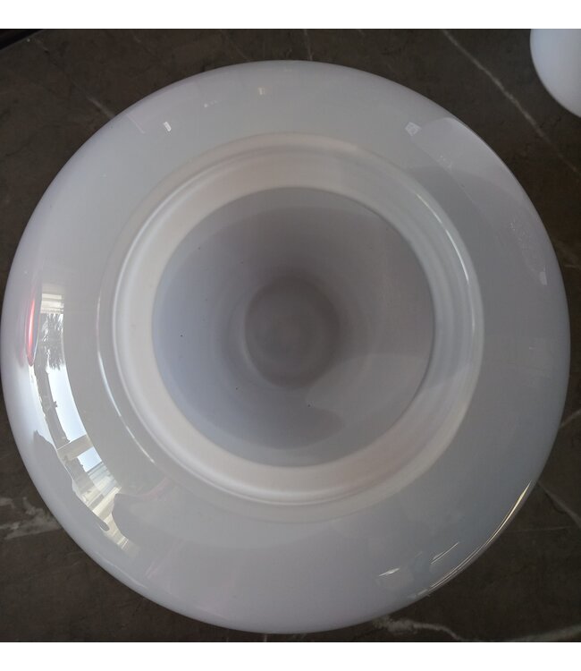 Floris Meydam Serica - Vaas bolvormig grijs en wit 1983