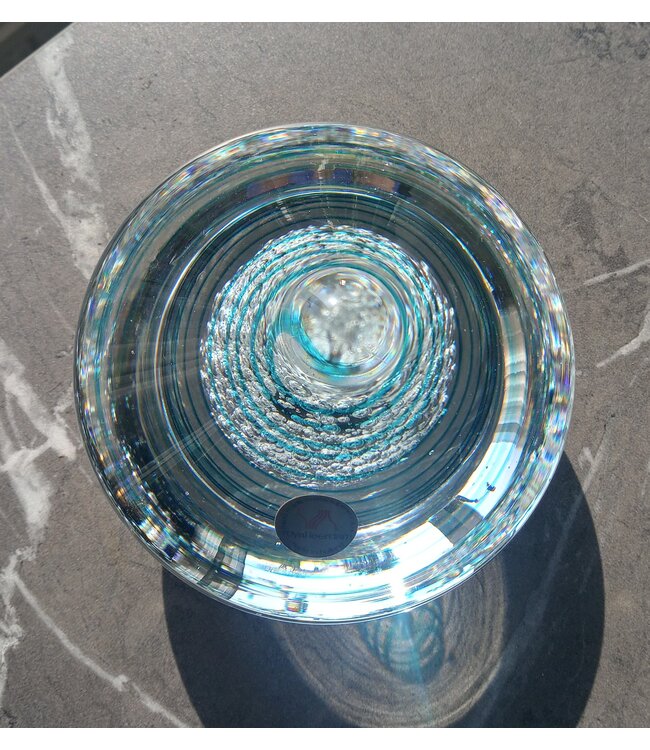 Leerdam glas object met spiraal 1990