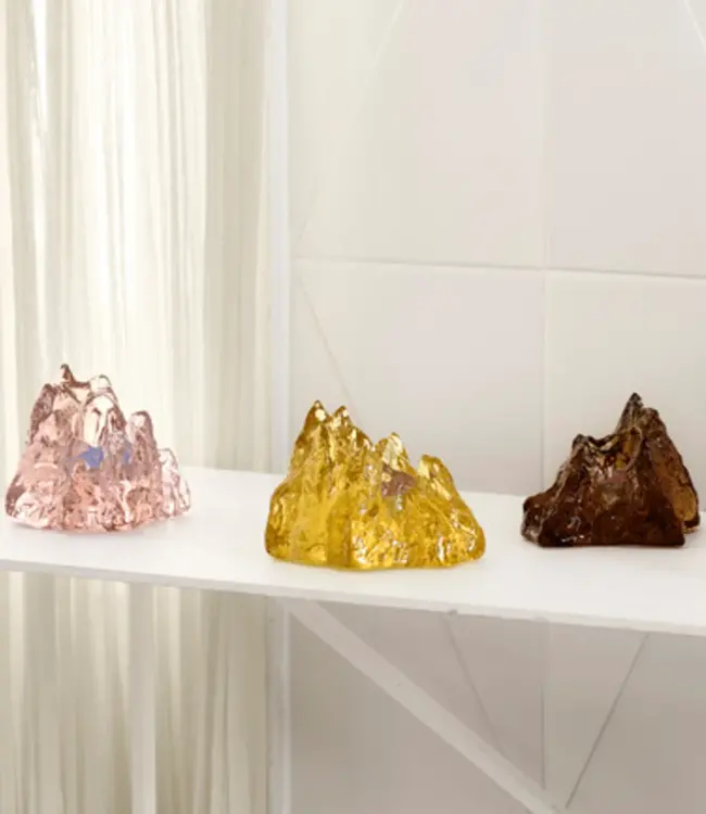 Kosta Boda Teelichthalter The Rock Eisenoxid