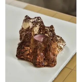 Hanna Hansdotter Kosta Boda Teelichthalter Rock Bronze