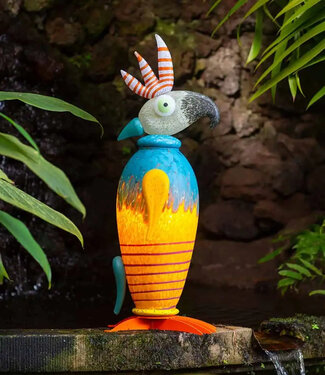 Glasstudio Borowski Borowski Lichtobjekt Taco gelb/türkis