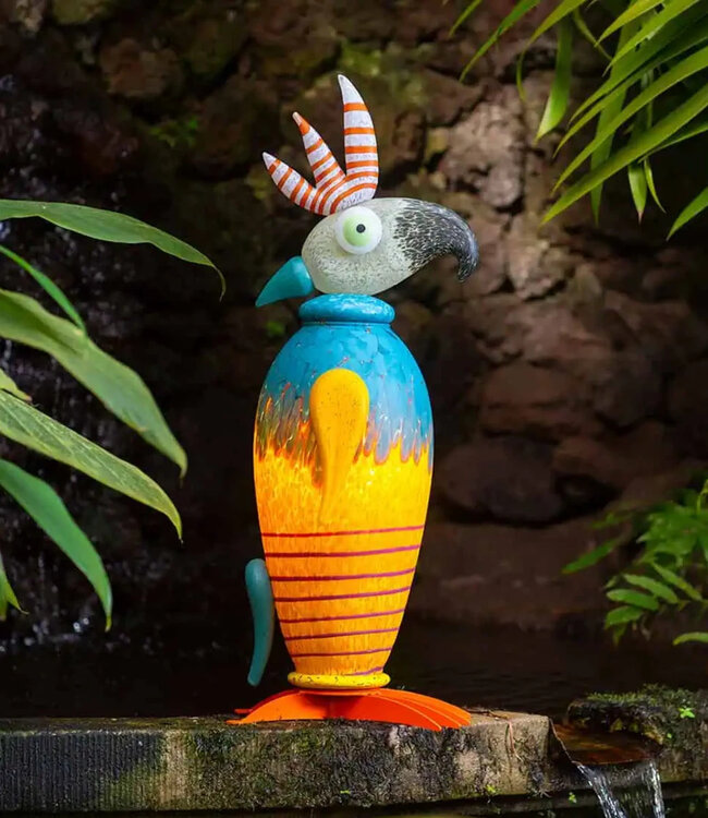 Glasstudio Borowski Borowski lichtobject Taco geel/turquoise