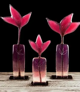 Glass Studio Habrat Habrat - Wiesenblume rosa