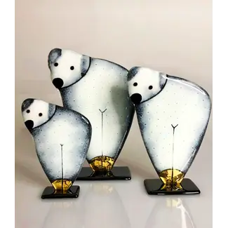 Glass Studio Habrat Habrat Glas - Polar Bear gold
