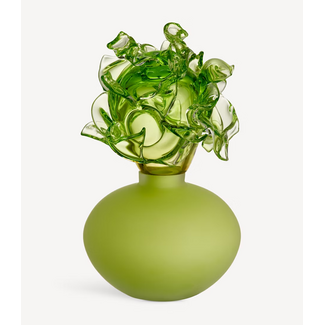 Lena Bergström Kosta Boda glaskunst Mino groen
