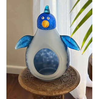 Glasstudio Borowski Borowski schaal Huggy blauw/wit