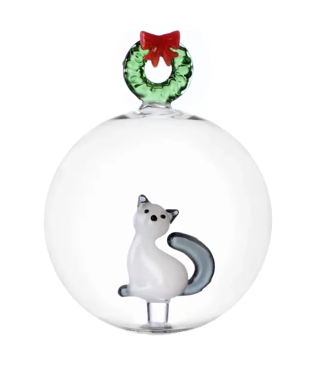 Ichendorf glas - kerstbal Tabby Cat