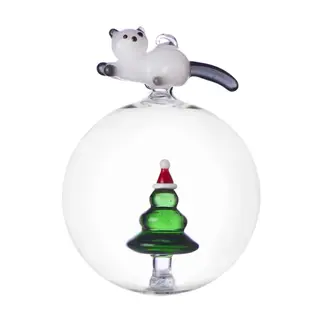 Ichendorf Milano Ichendorf Milano kerstbal Tabby Cat wensboom