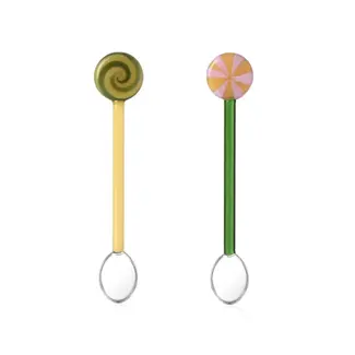 Ichendorf Milano Ichendorf Milano - Weihnachtslöffel Lollipop gelb & grün (2er-Pack)