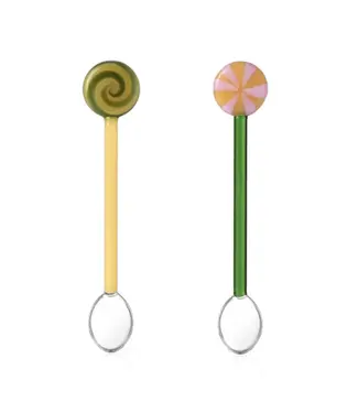 Ichendorf Milano Ichendorf Milano - Kerstlepeltjes Lollipop Geel & groen (2-pack)
