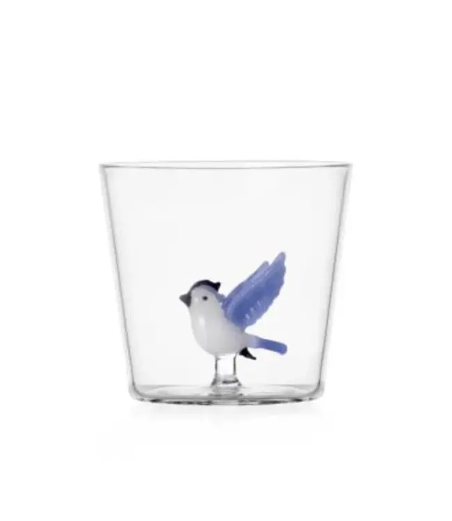 Ichendorf Milano - Woodland Tales drinkglas "Blue Bird" (35cl) - Vaatwasserbestendig