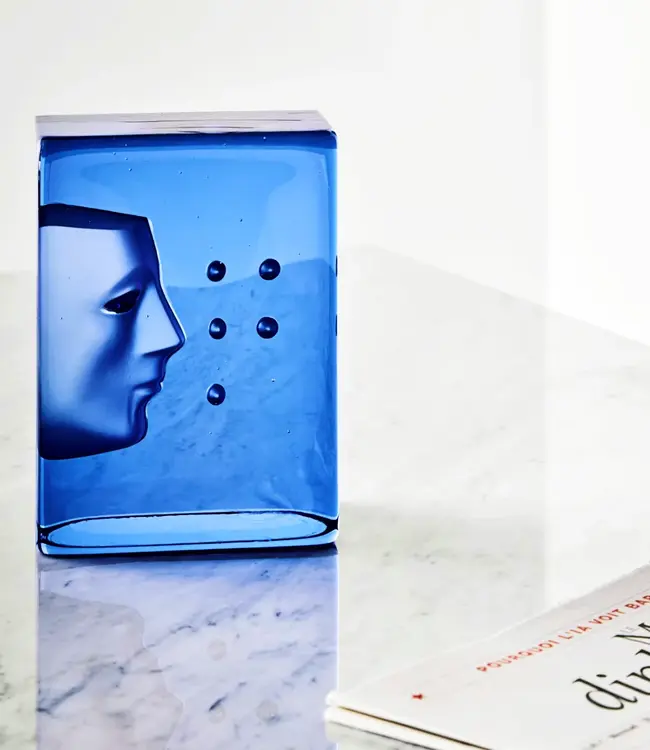 Kosta Boda Bertil Vallien Azur Look – Handgemaakt kunstobject uit Zweeds kristal, Gelimiteerde oplage