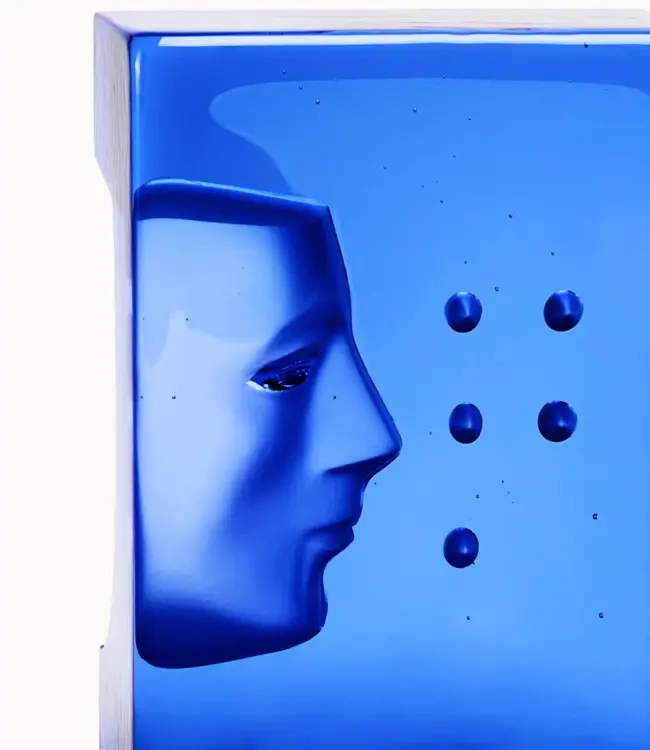 Kosta Boda Bertil Vallien Azur Look – Handgemaakt kunstobject uit Zweeds kristal, Gelimiteerde oplage