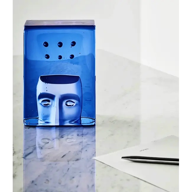 Kosta Boda Bertil Vallien Azur Think – Handgemaakt kunstobject uit Zweeds kristal, Gelimiteerde oplage