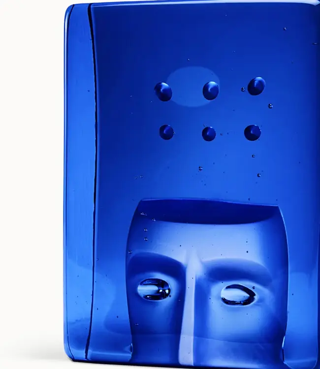 Kosta Boda Bertil Vallien Azur Think – Handgefertigtes Kunstobjekt aus schwedischem Kristall, limitierte Auflage