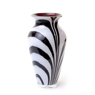 Loranto Glas Loranto glaskunstvase Zebra 30cm