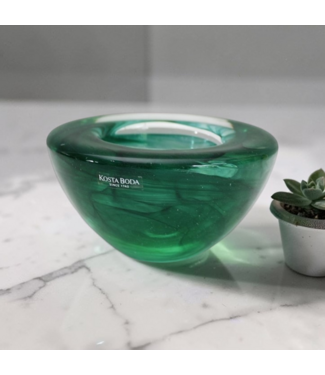 Anna Ehrner Kosta Boda waxinelichthouder Atoll groen