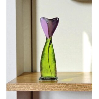 Glass Studio Habrat Habrat - Glazen Bloem violet, 15cm