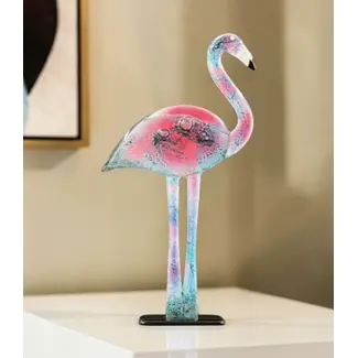 Glass Studio Habrat Habrat - Glazen Flamingo, 40cm