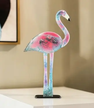 Glass Studio Habrat Habrat – Glas-Flamingo, 40 cm