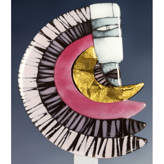 Glasstudio Habrat – Golden Rainbow Man violett/gold